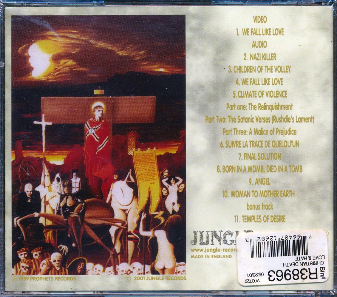 Christian Death - Love And Hate Music CD
