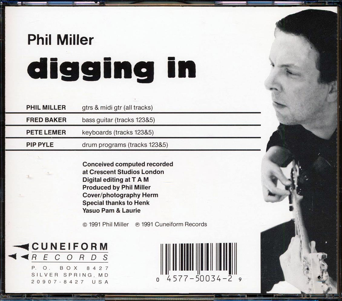 Phil Miller - Digging In Music CD