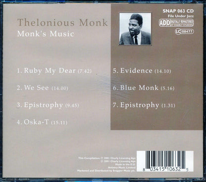 Thelonious Monk - Monk's Music Music CD