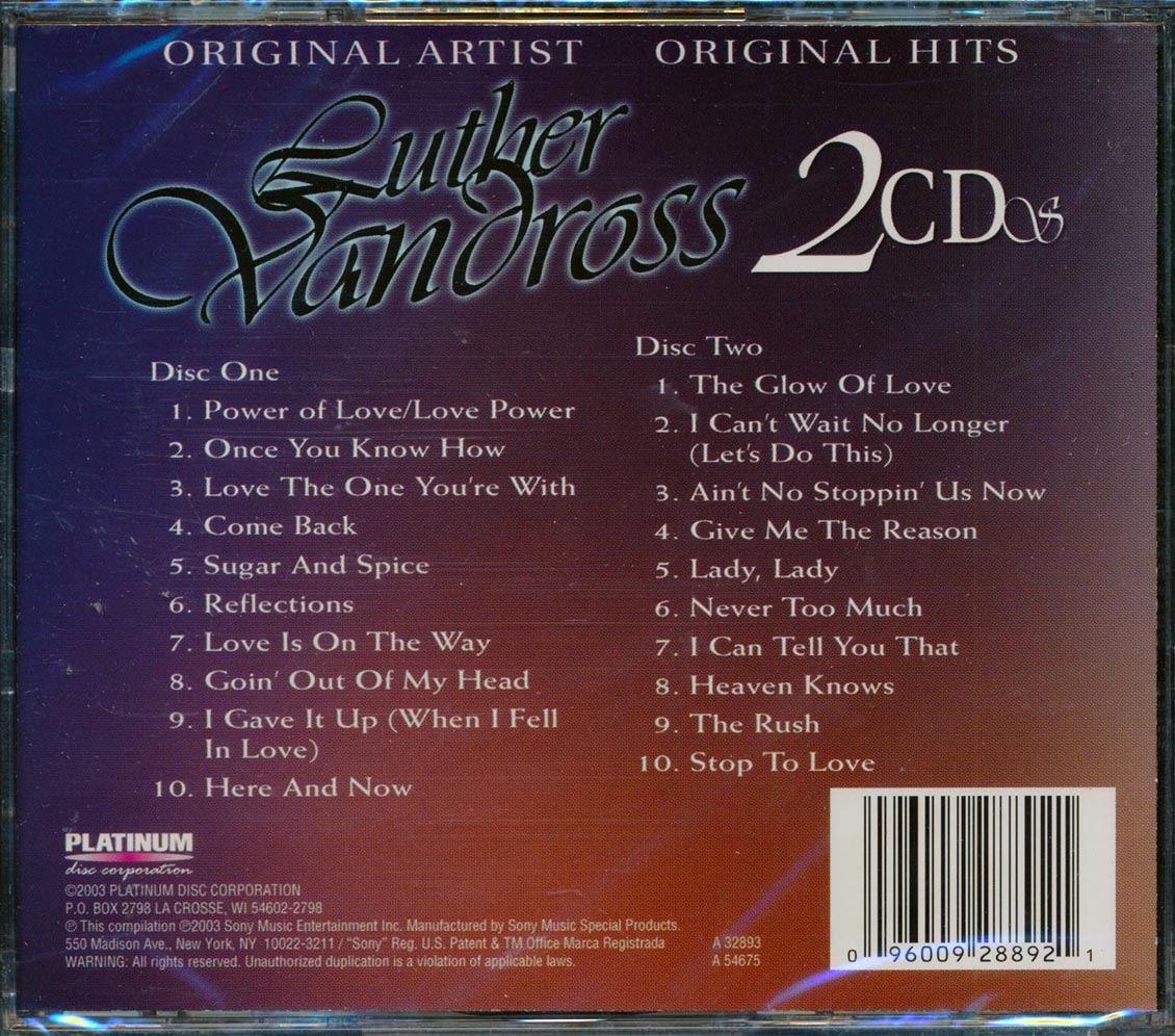 Luther Vandross - Luther Vandross (20 tracks) (2xCD) Music CD