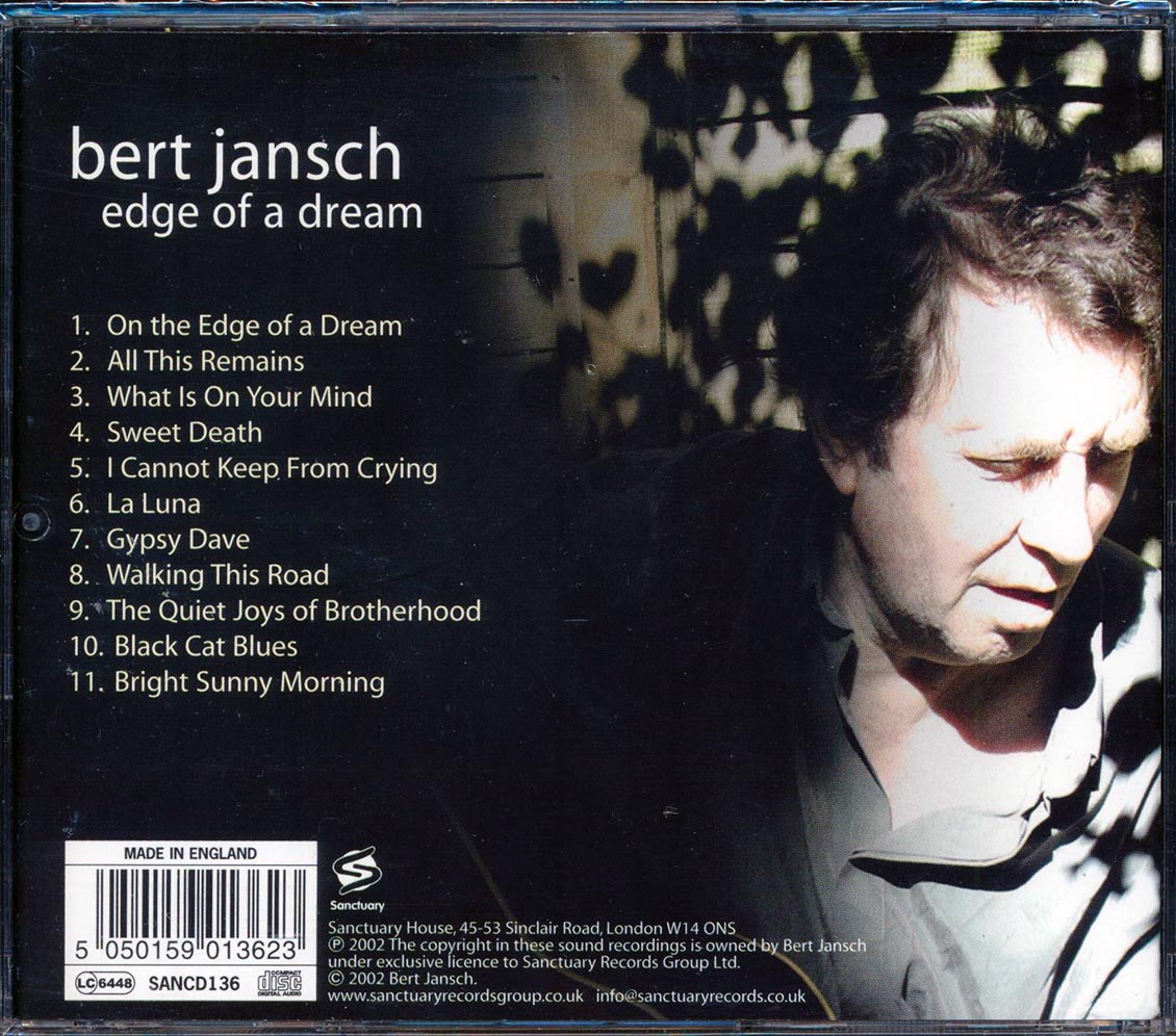 Bert Jansch - Edge Of A Dream Music CD
