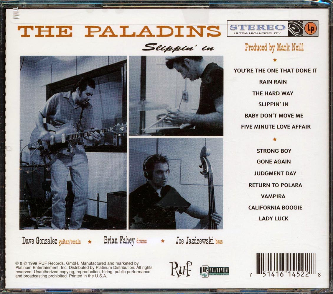 The Paladins - Slippin' In Music CD
