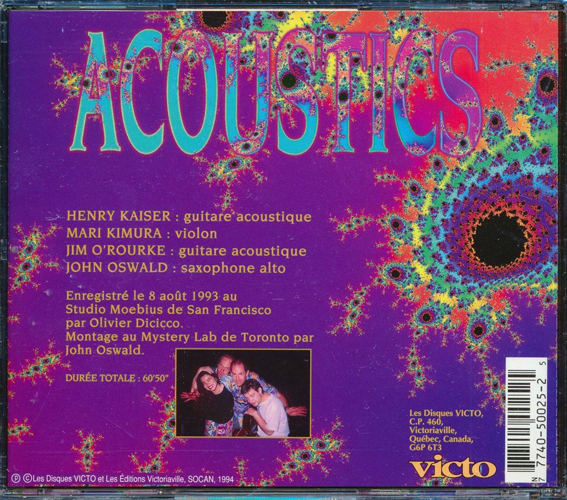 Henry Kaiser, Mari Kimura, Jim O'Rourke, John Oswald - Acoustics Music CD