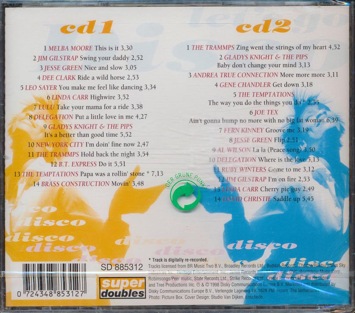 Joe Tex, The Temptations, Jesse Green, Etc. - Let's Go Disco (28 tracks) (2xCD) Music CD
