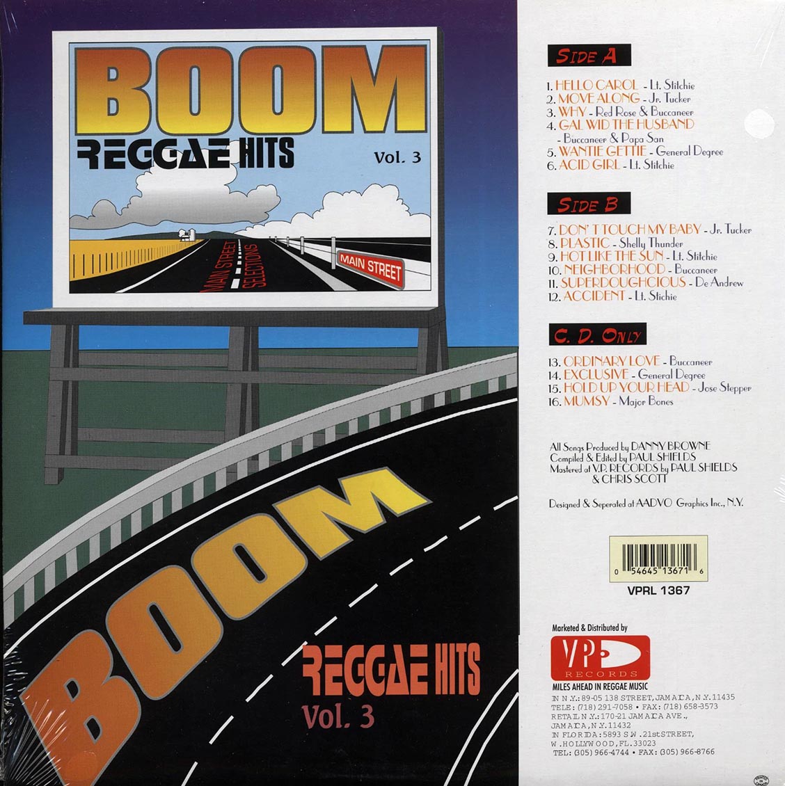 Papa San, Shelly Thunder, Red Rose, Lt. Stitchie, Etc. - Boom Reggae Hits Volume 3 (orig. press) Vinyl Record