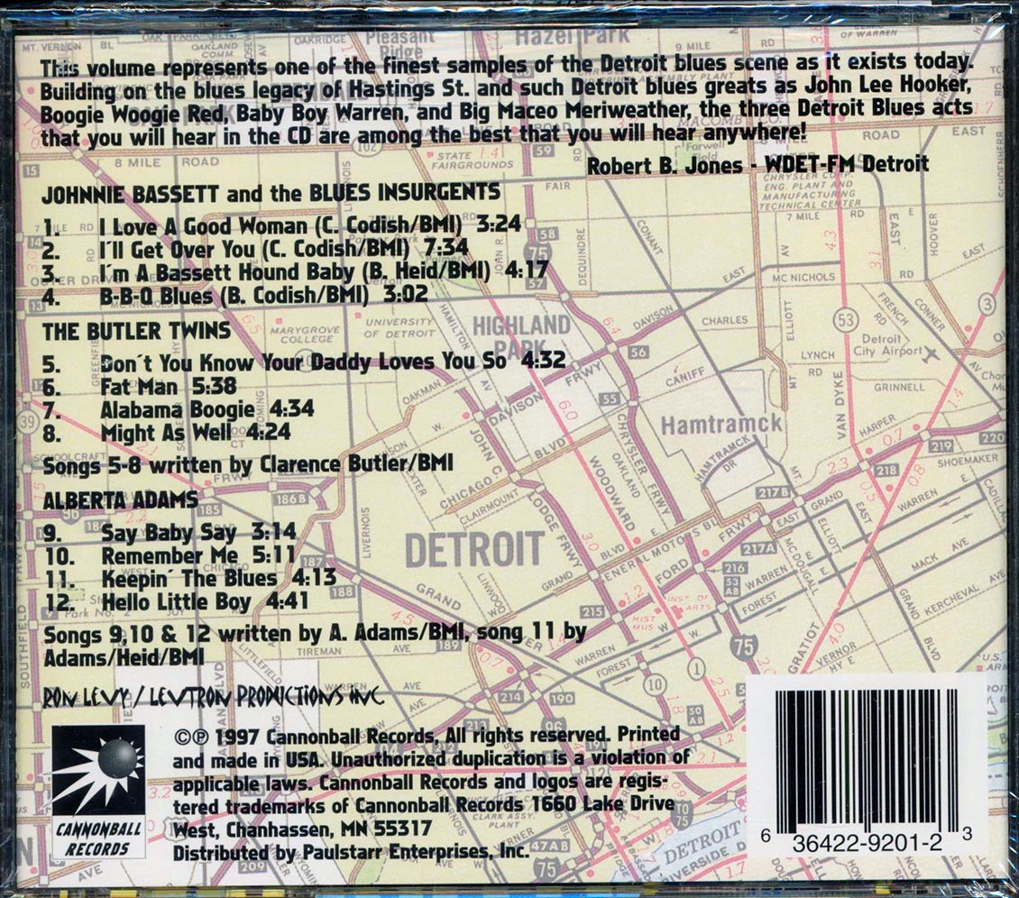 Johnnie Bassett, The Butler Twins, Alberta Adams - Blues Across America: The Detroit Scene Music CD