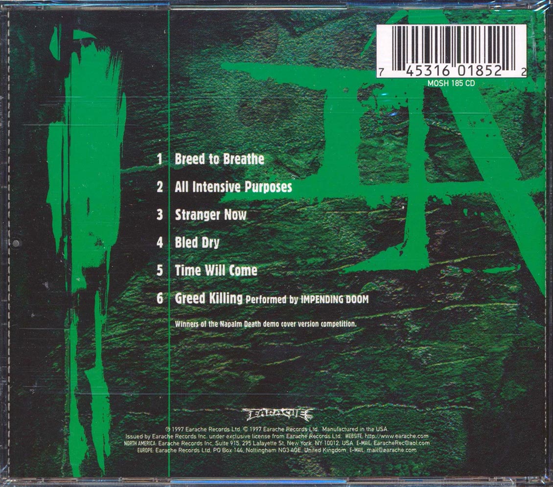 Napalm Death Breed To Breathe Music CD