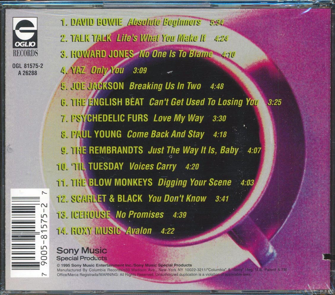 David Bowie, Roxy Music, Psychedelic Furs, The Blow Monkeys, Etc - Flashback Cafe Volume 2: The Best Blend Of 80's Mellow New Wave (marked/ltd stock) Music CD