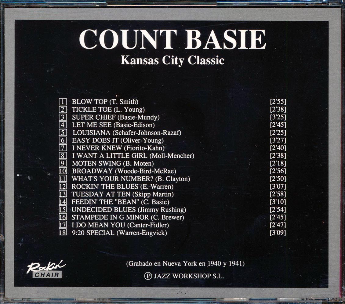 Count Basie - Kansas City Classic Music CD