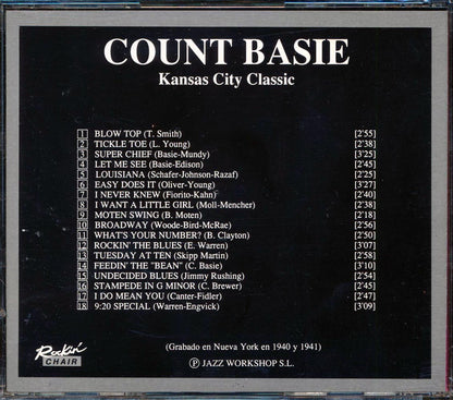 Count Basie - Kansas City Classic Music CD