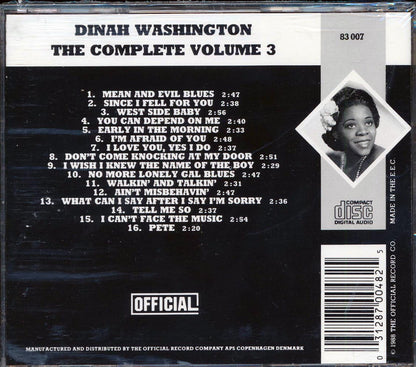 Dinah Washington - The Complete Dinah Washington Volume 3: 1947 Music CD