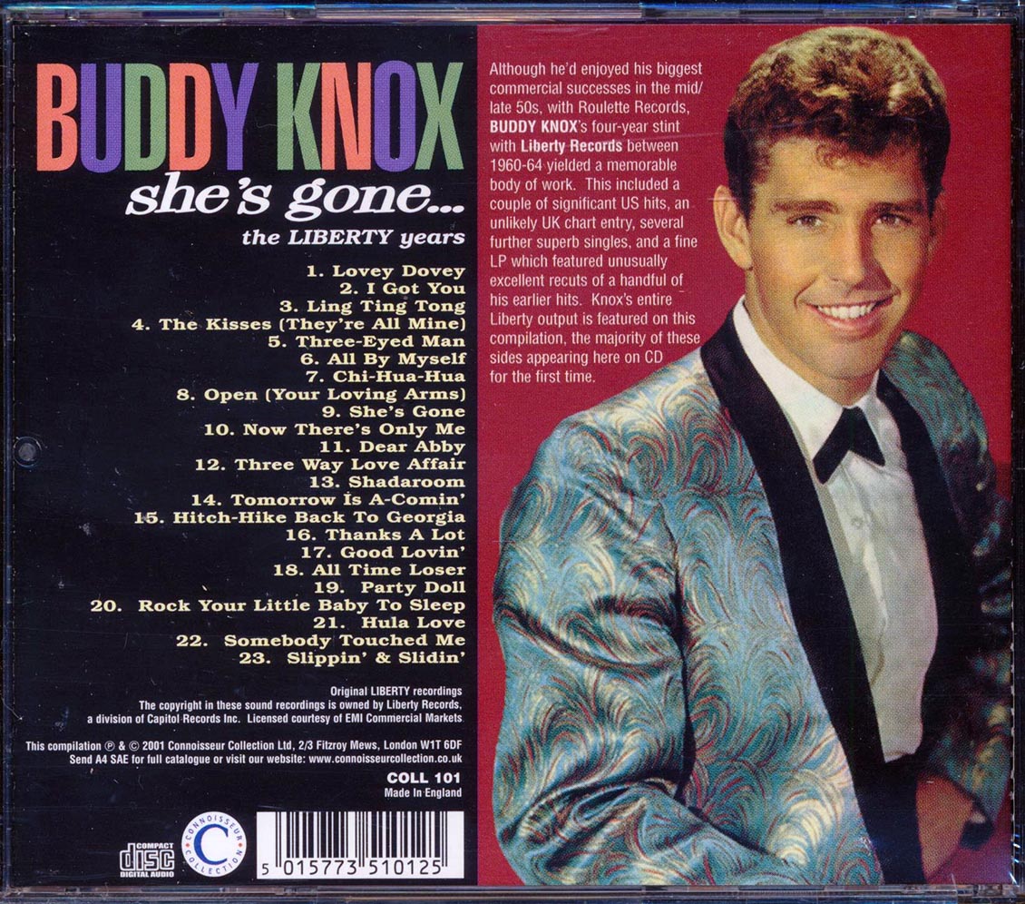 Buddy Knox - She's Gone: The Liberty Years (23 tracks) Music CD