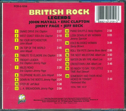 Jimmy Page, John Mayall, Eric Clapton, Jeff Beck, Etc. - British Rock Legends (20 tracks) Music CD