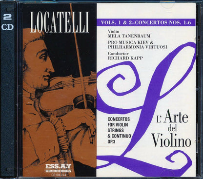 Pietro Locatelli - L' Arte De Violino Vols. 1 & 2 Concertos Nos. 1-6 Conductor Richard Kapp (2xCD) Music CD