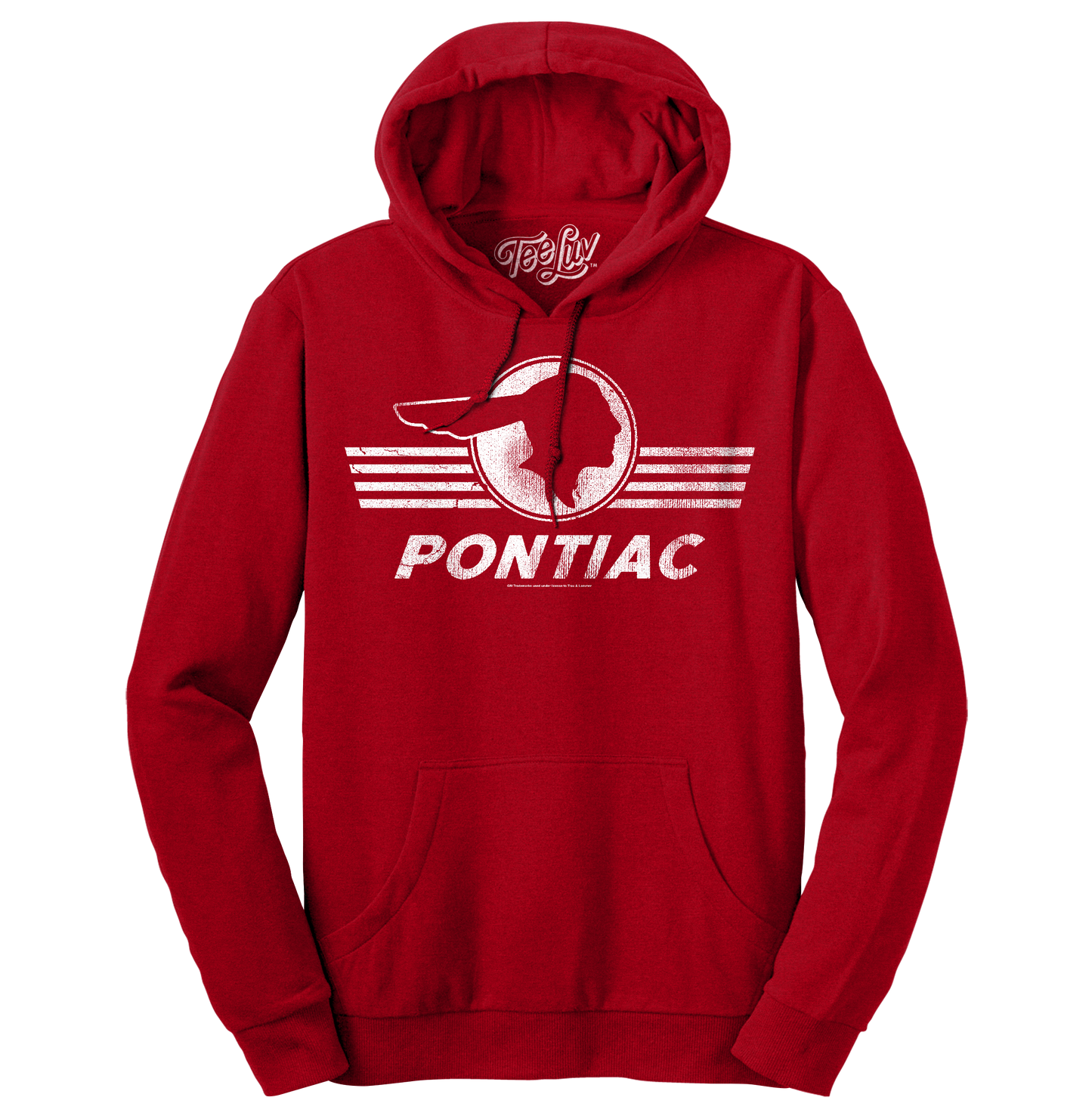 Pontiac Logo Hooded Sweatshirt Hoodie Officially Licensed - Red