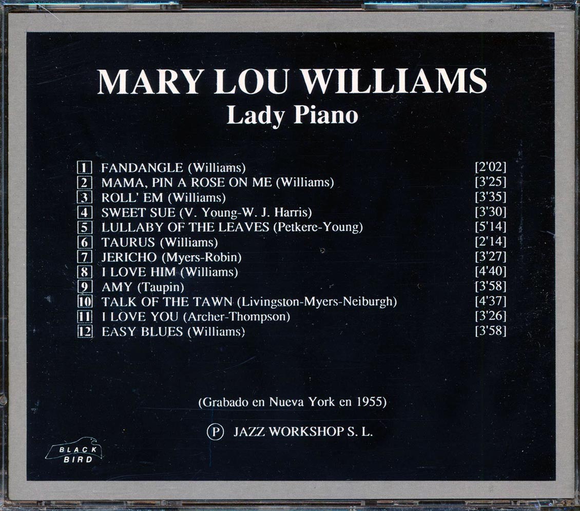 Mary Lou Williams - Lady Piano Music CD