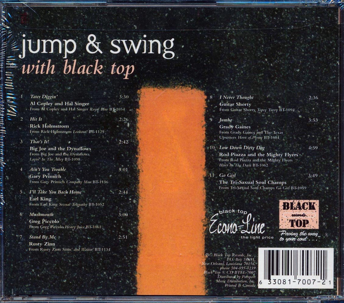 Earl King, Guitar Shorty, Big Joe & The Dynaflows, Etc. - Jump & Swing With Black Top Music CD