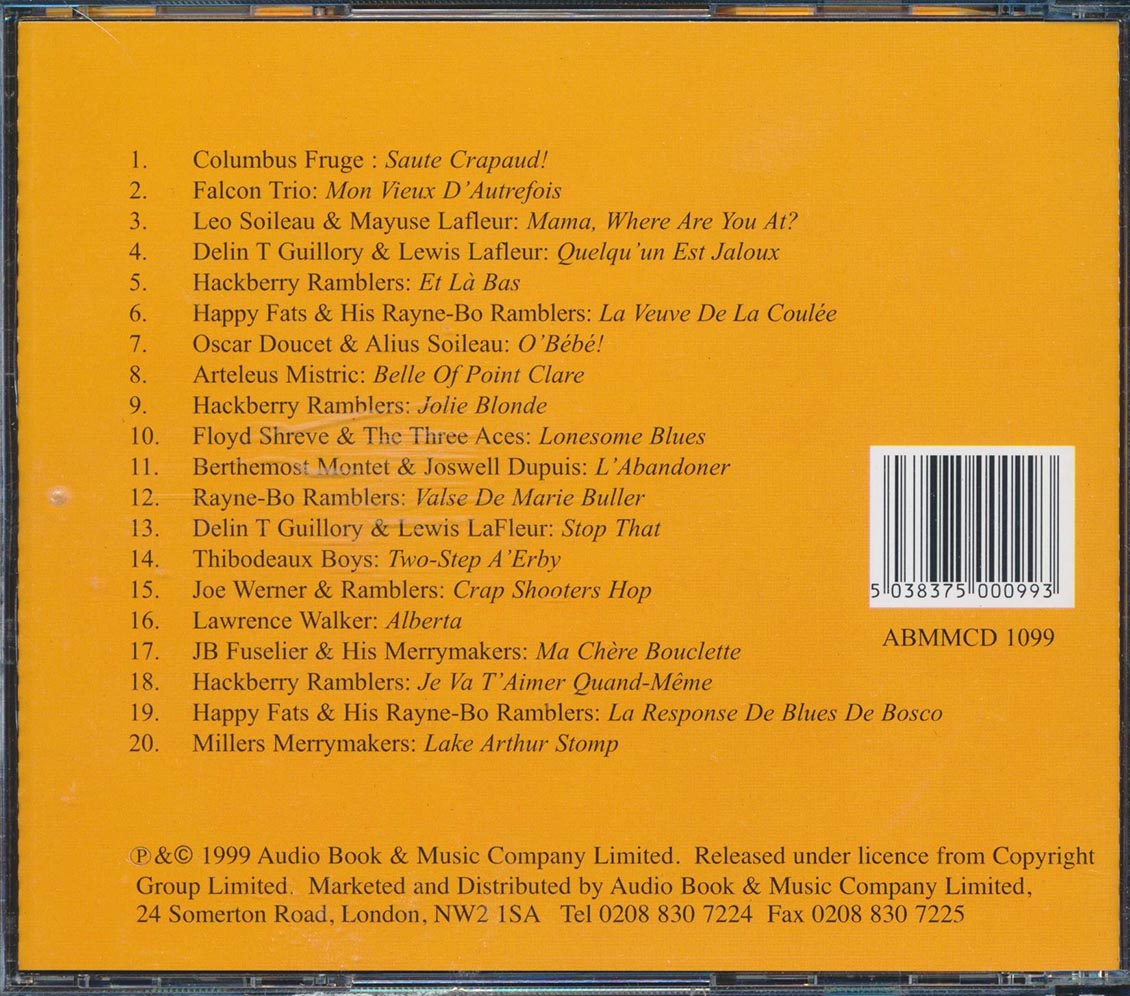 Hackberry Ramblers, Happy Fats, Millers Merrymakers, Etc. - Cajun Hot Stuff (20 tracks) Music CD