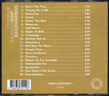 Charlie Parker - Bop Beginnings (20 tracks) Music CD