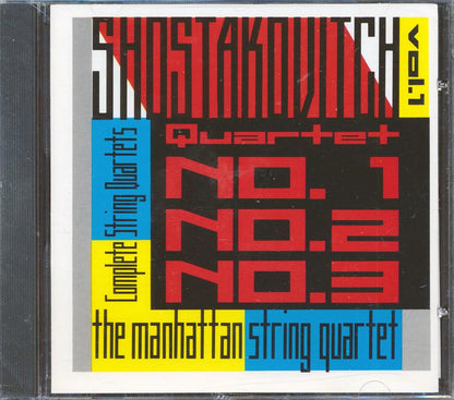 Shostakovitch, Manhattan String Quartet - Complete String Quartets, Vol. 1: Nos. 1, 2, & 3 (incl. large booklet) Music CD