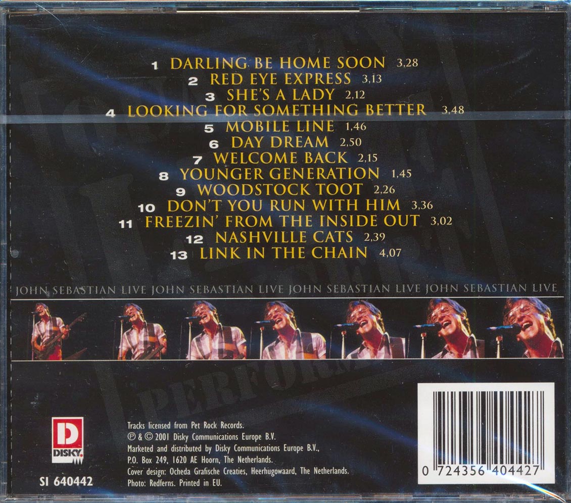 John Sebastian - Nashville Cats Music CD