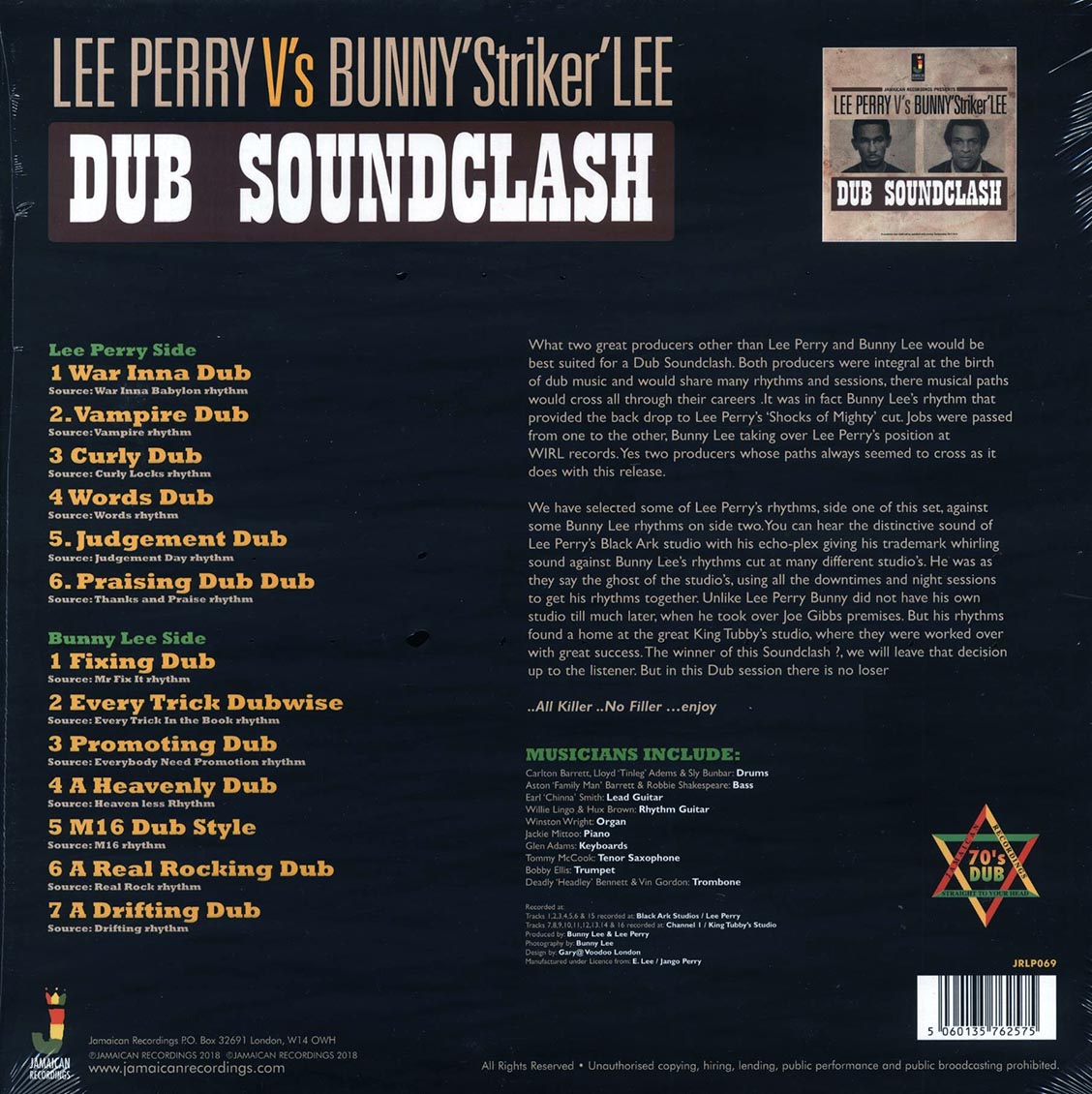Lee Perry, Bunny Lee - Lee Perry Vs Bunny Striker Lee: Dub Soundclash (180g) Vinyl Record
