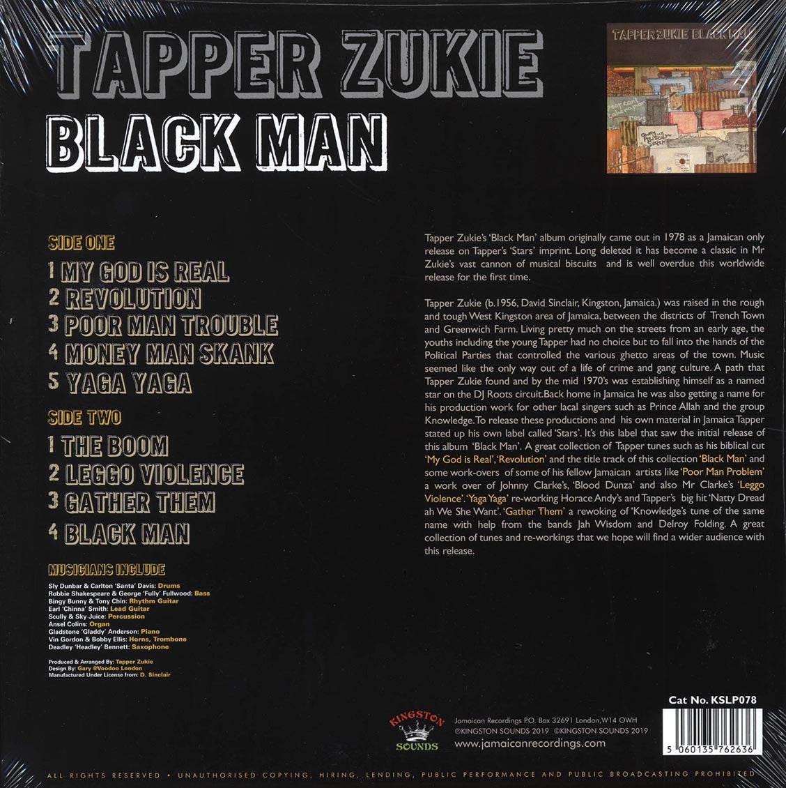 Tappa Zukie - Black Man (180g) Vinyl Record