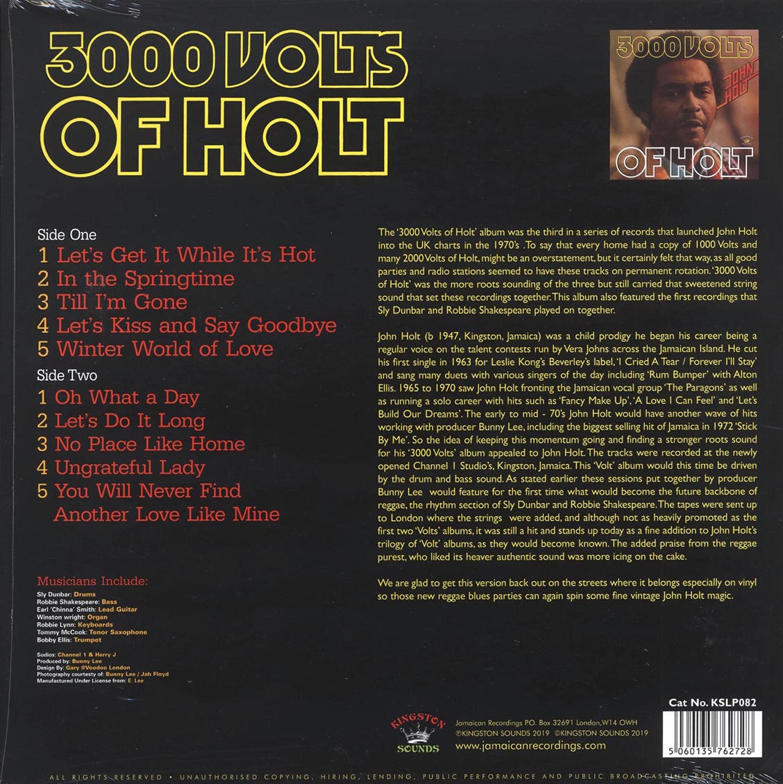 John Holt - 3000 Volts Of Holt (180g) Vinyl Record