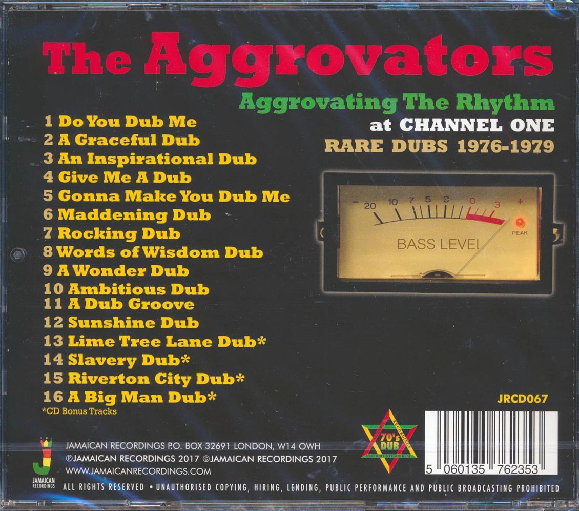 The Aggrovators - Aggrovating The Rhythm At Channel One: Rare Dubs 1976-1979 Music CD