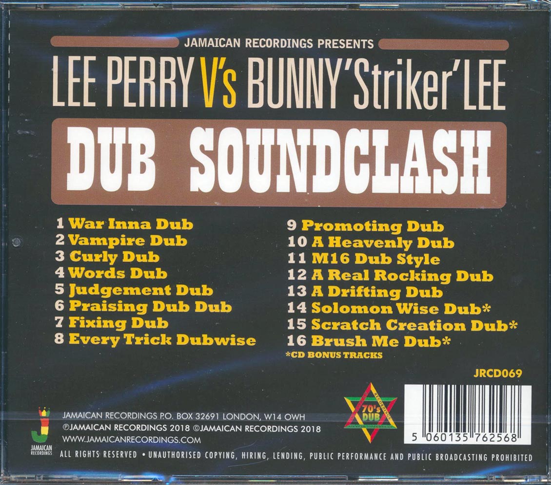 Lee Perry, Bunny Lee - Lee Perry Vs Bunny Striker Lee: Dub Soundclash Music CD