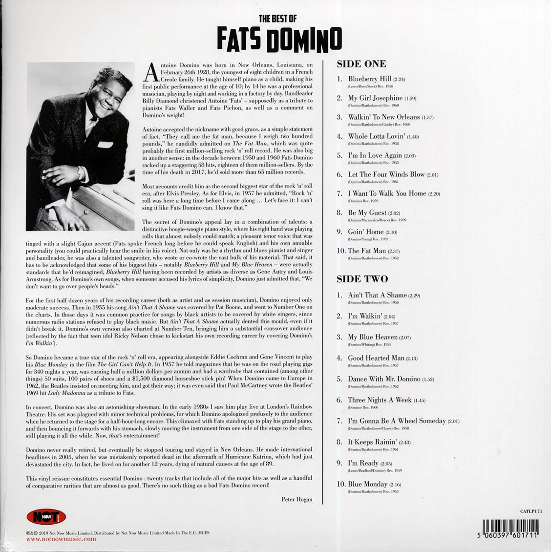 Fats Domino - The Best Of Fats Domino (180g) Vinyl Record