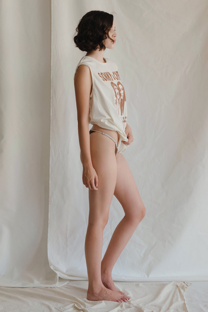 Sonny & Cher Oversized Womens Tank Top Shirt
