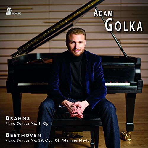 the album cover for Brahms / Beethoven / Golka - Piano Sonata 1