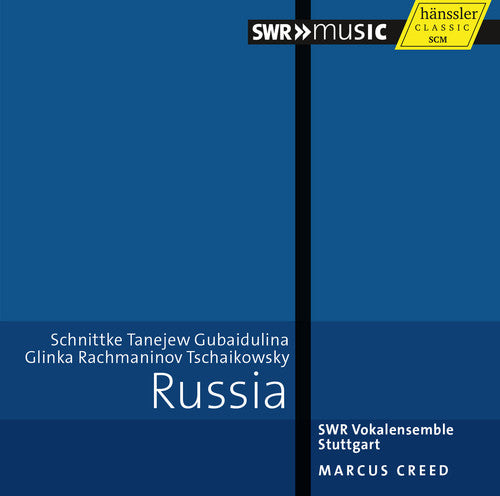 the album cover for Glinka / Rachmaninov / Tchaikovsky / Schnittke - Russia-Works By Schnittke Tanejew Gubaidulina