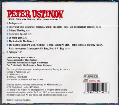 Peter Ustinov - The Grand Prix Of Gibraltar! (remastered) Music CD