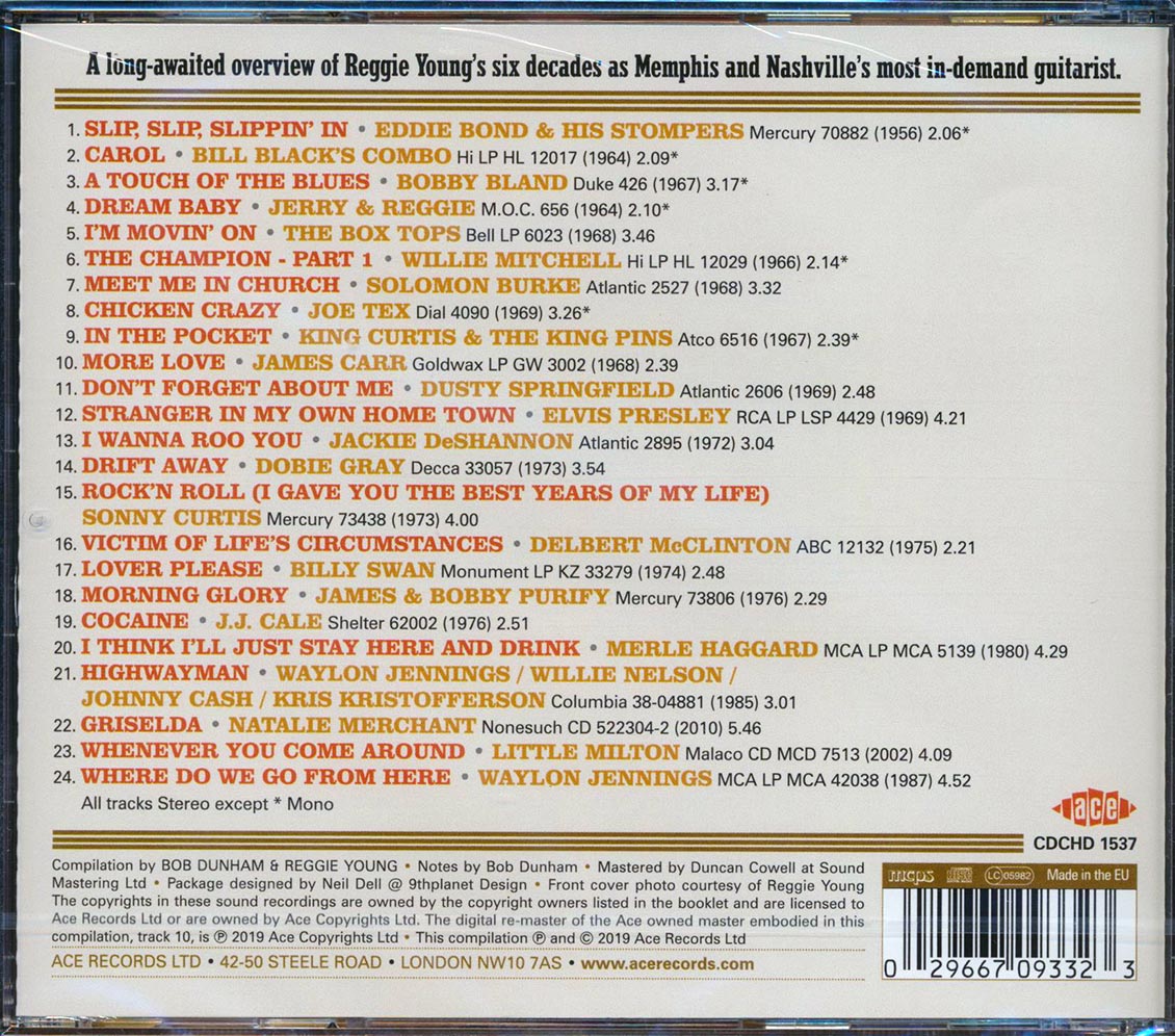 Bobby Bland, King Curtis, Dusty Springfield, Etc. - Reggie Young: Session Guitar Star (24 tracks) (incl. large booklet) (remastered) Music CD