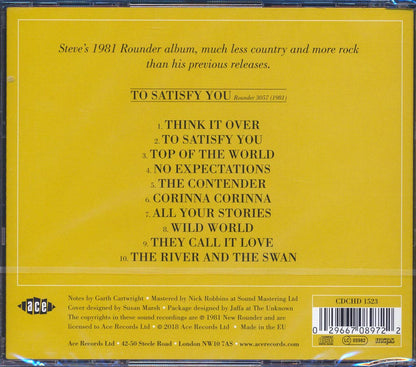 Steve Young - To Satisfy You (remastered) Music CD