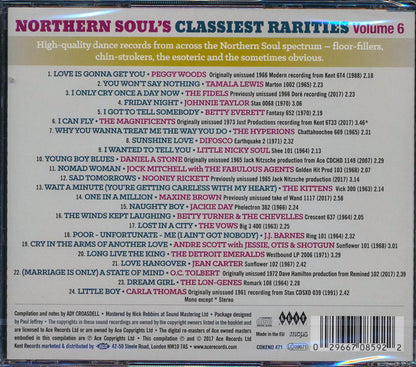 Peggy Woods, Little Nicky Soul, Betty Everett, Etc. - Northern Soul's Classiest Rarities Volume 6 (24 tracks) (incl. large booklet) (remastered) Music CD