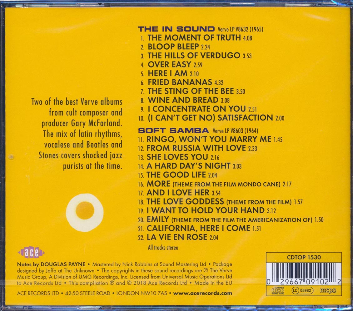 Gary McFarland - The In Sound + Soft Samba (2 albums on 1 CD) (22 tracks) (incl. large booklet) (remastered) Music CD