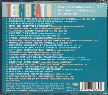 Bobby Vee, The Ventures, The Ramrods, The Astronauts, Etc. - Teen Beat Volume 6: Another 26 Great Rockin' Instrumentals (26 tracks) (incl. large booklet) (remastered) Music CD