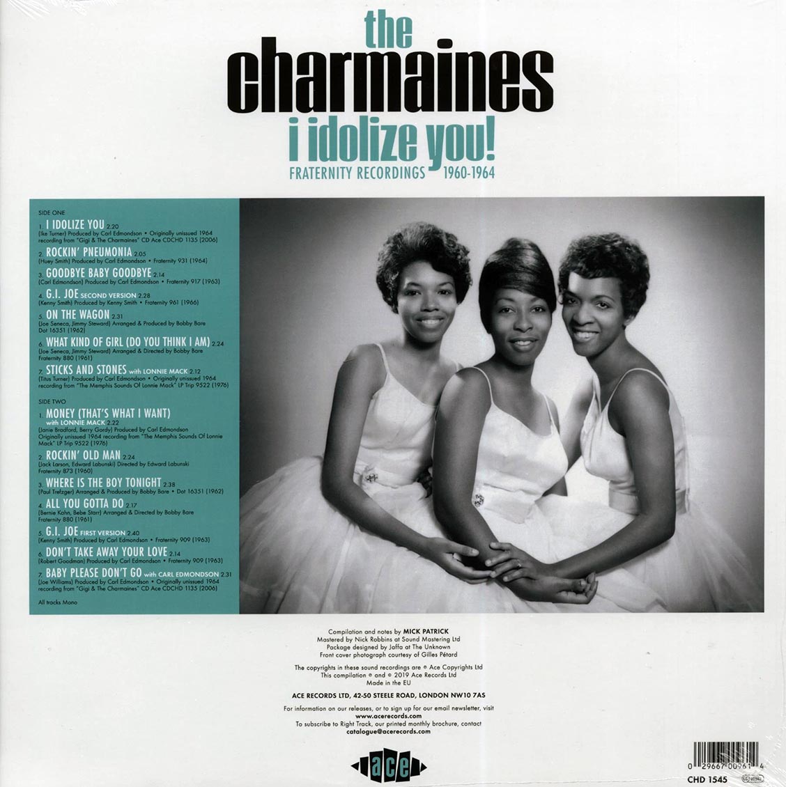The Charmaines - I Idolize You! Fraternity Recordings 1960-1964 Vinyl Record