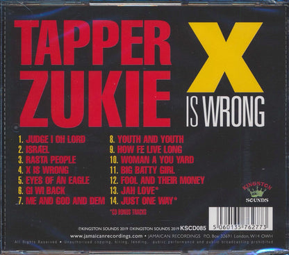 Tappa Zukie - X Is Wrong Music CD