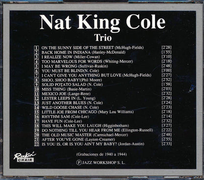Nat King Cole Trio Featuring Oscar Moore 22 tracks Music CD