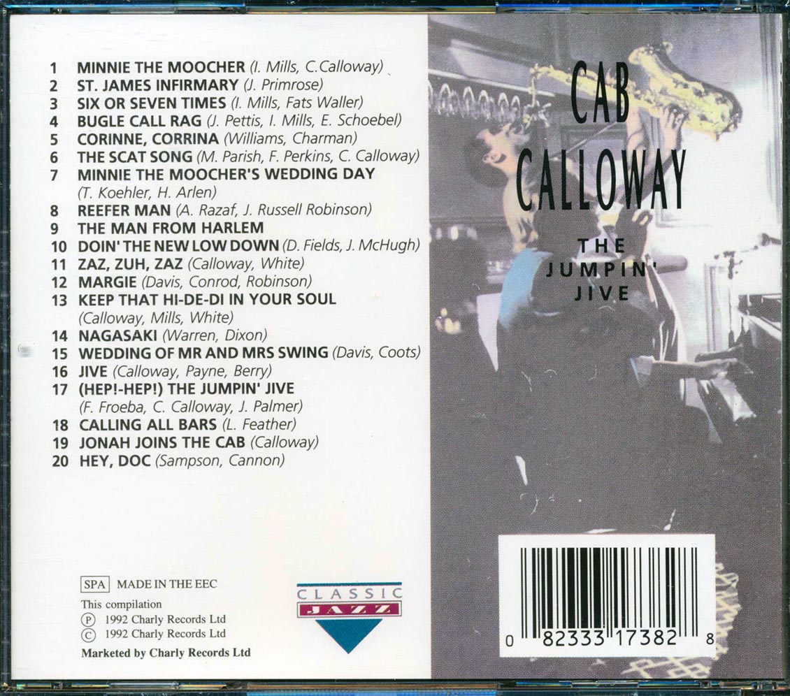 Cab Calloway - The Jumpin' Jive (20 tracks) Music CD