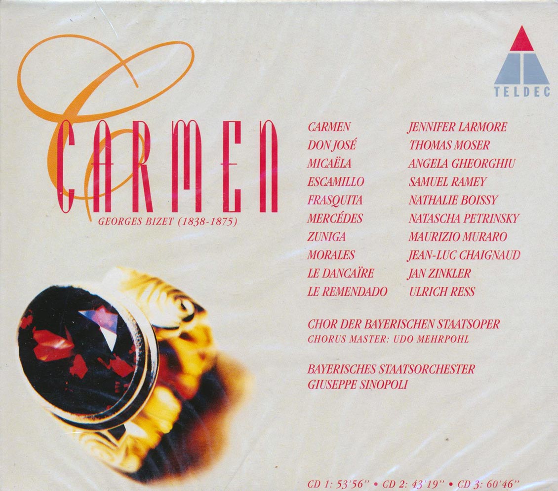 Georges Bizet, Jennifer Larmore, Thomas Moser, Angela Gheorghiu, Samuel Ramey, Giuseppe Sinopoli - Carmen (65 tracks) (3xCD) (box set) (incl. 255-page booklet) Music CD