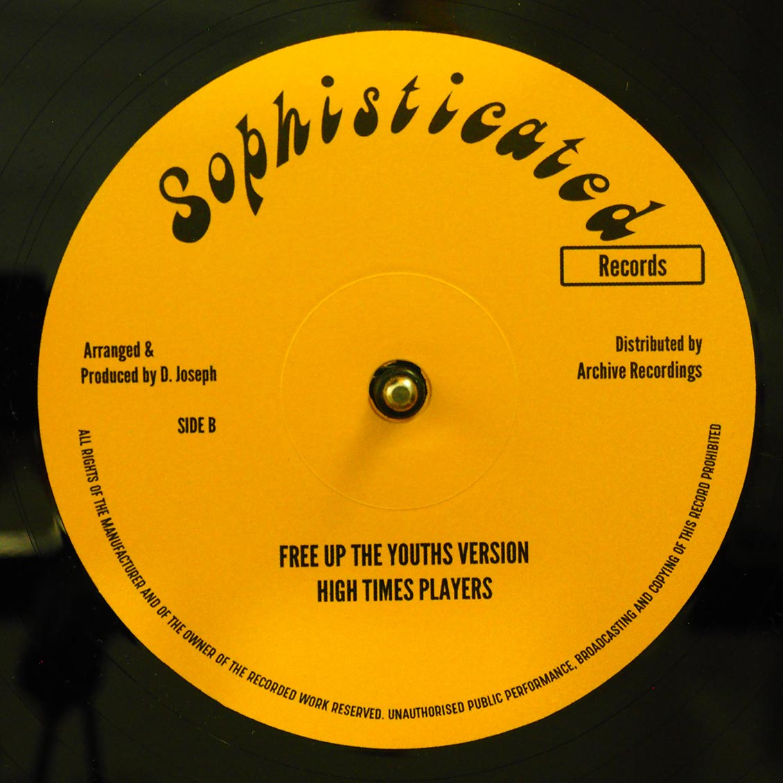 Time Unlimited - Free Up The Youths (Straight Mix); Time Unlimited - Free Up The Youths (Vibes Mix)  /  High Times Players - Free Up The Youths Version 12" Vinyl Record