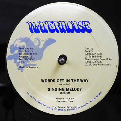 Singing Melody - She Want To Tie Me; Firehouse Crew - Version  /  Singing Melody - Words Get In The Way; Firehouse Crew - Version (orig. press) 12" Vinyl Record