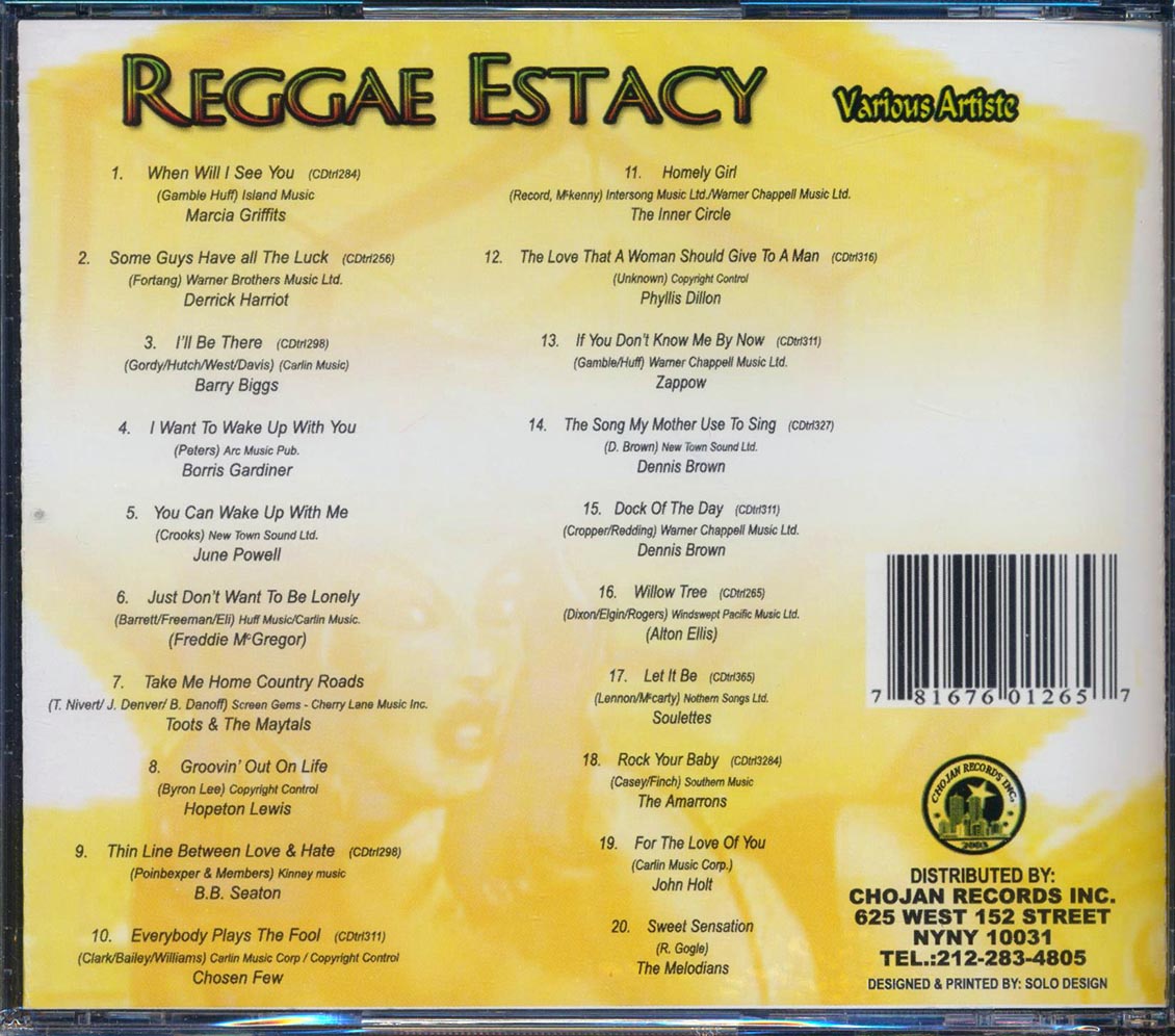 Phyllis Dillon, Toots & The Maytals, Alton Ellis, Etc. - Reggae Estacy (20 tracks) Music CD