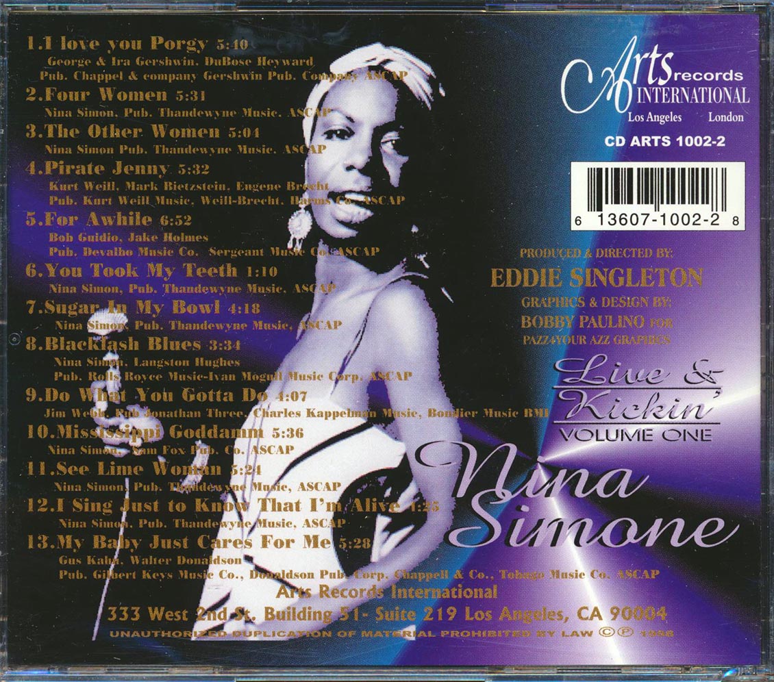 Nina Simone - Live & Kickin' In The Caribbean Volume 1 Music CD