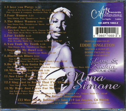 Nina Simone - Live & Kickin' In The Caribbean Volume 1 Music CD